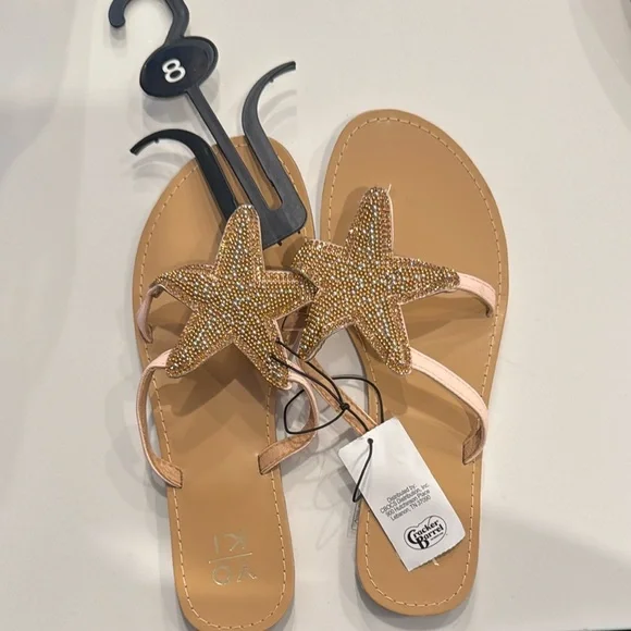 Women's Starfish Sandals - Gold and Tan - Picture 3 of 6